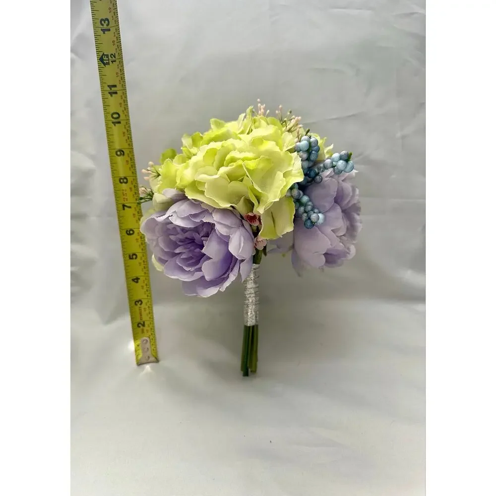 Homecoming prom floral bouquet artificial light purple light green silver